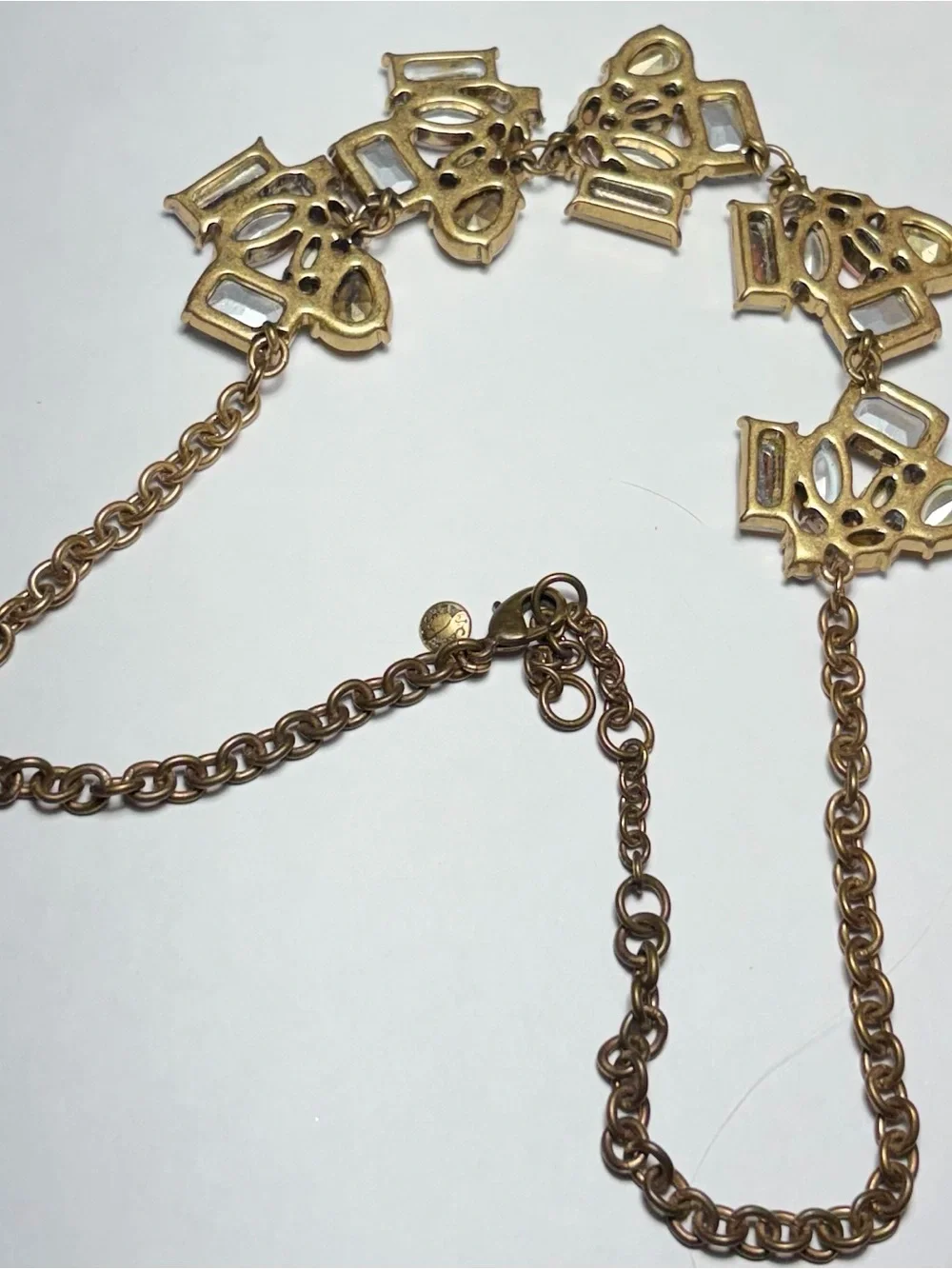 J. Crew Gold-Tone Multi-Stone Necklace with Yellow, Pink and Black Accents